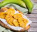 Unripe plantains with chips