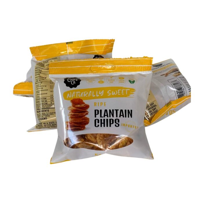Naturally sweet ripe plantain chips