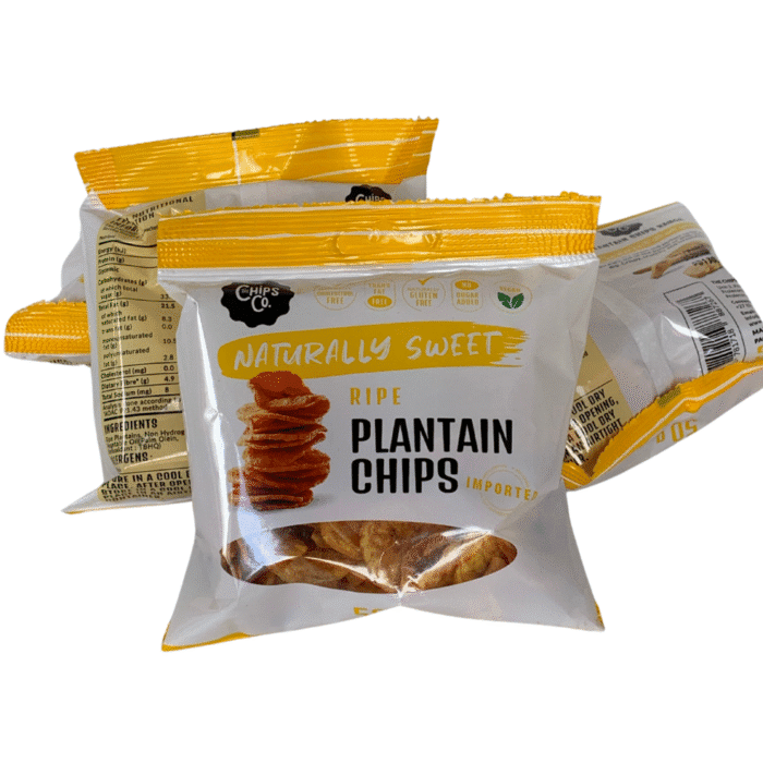 Naturally sweet ripe plantain chips
