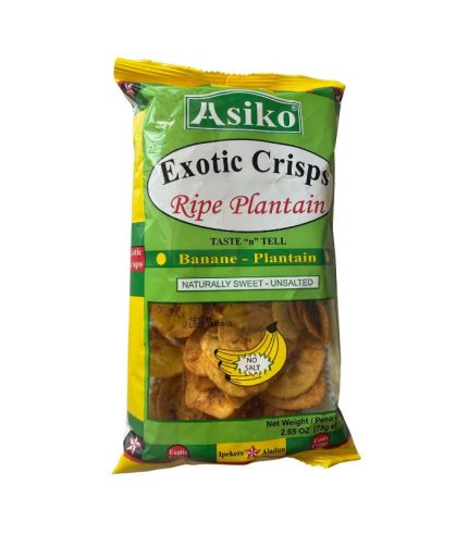Asiko Plantain Chips Sweet Unsalted