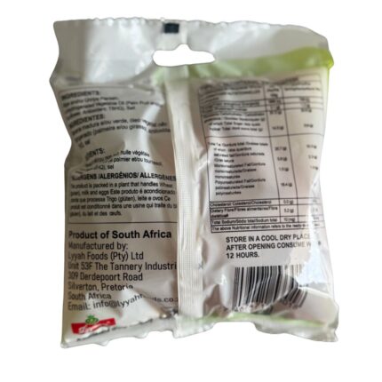 Lyyah’s Tasty Crunch Naturally Sweet Plantain Chips Back